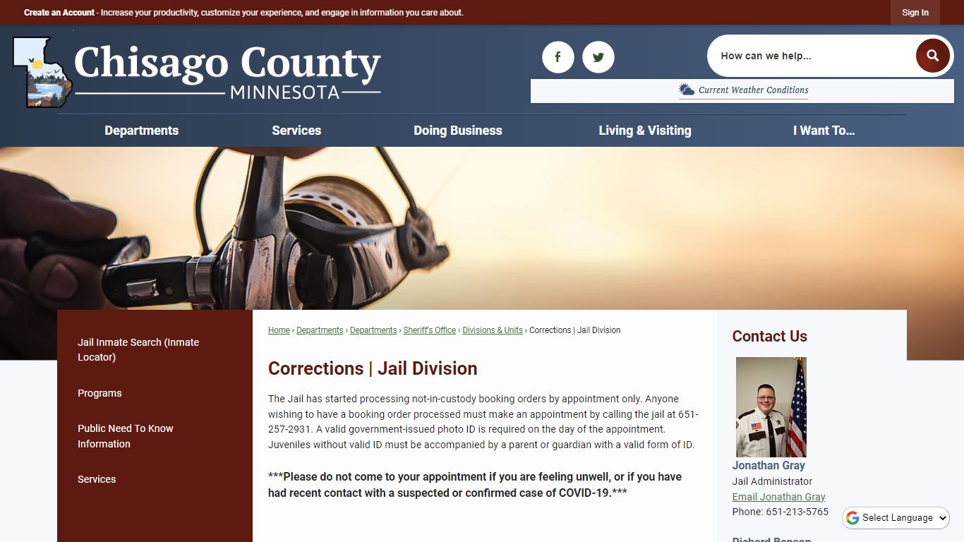 Corrections | Jail Division | Chisago County, MN - Official Website